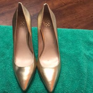 Vince Camuto Gold Pumps